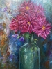 Pink Dahlias in a vase