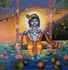 Shree Krishna on a swing