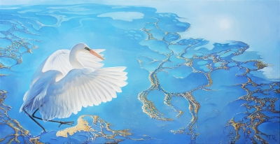 A GREAT WHITE HERON