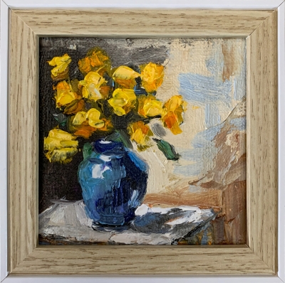 Sunlit Bouquet of yellow flowers.