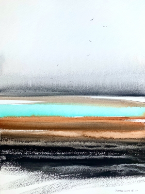 Abstraction River in the valley