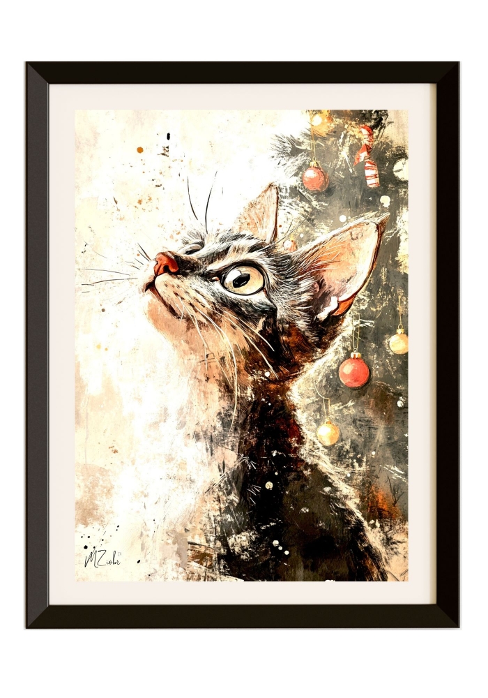 \"Cat in Christmas Spirit\"