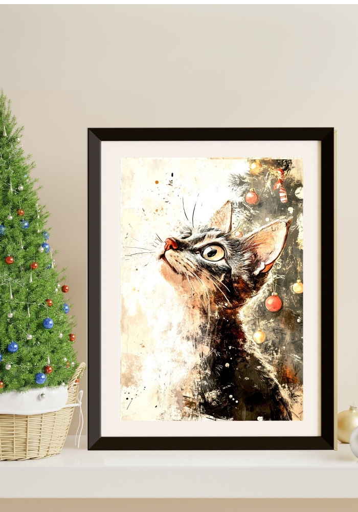 \"Cat in Christmas Spirit\"