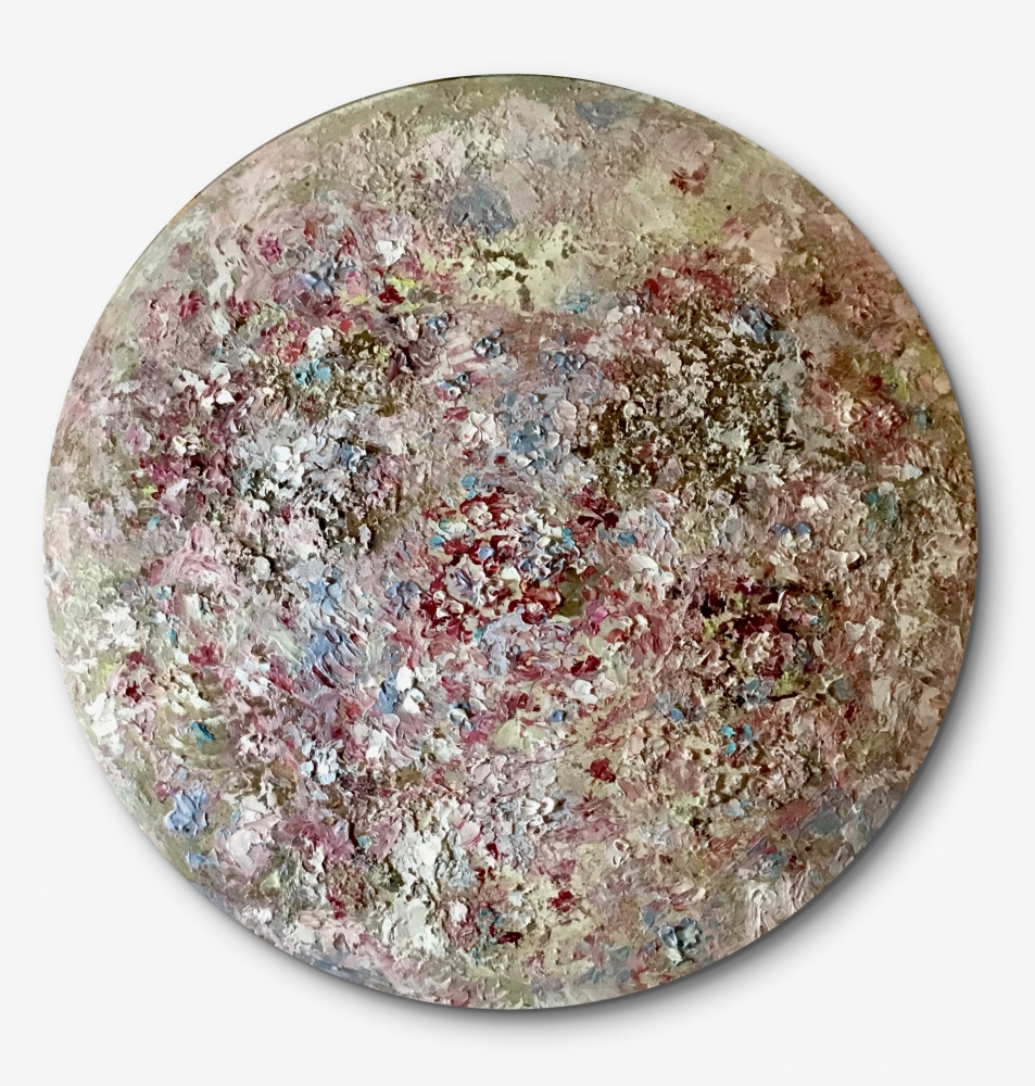 Moon gardens original textured oil painting 