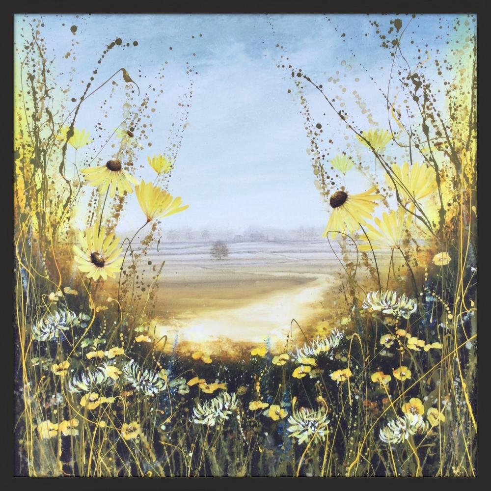 Yellow daisy love landscape