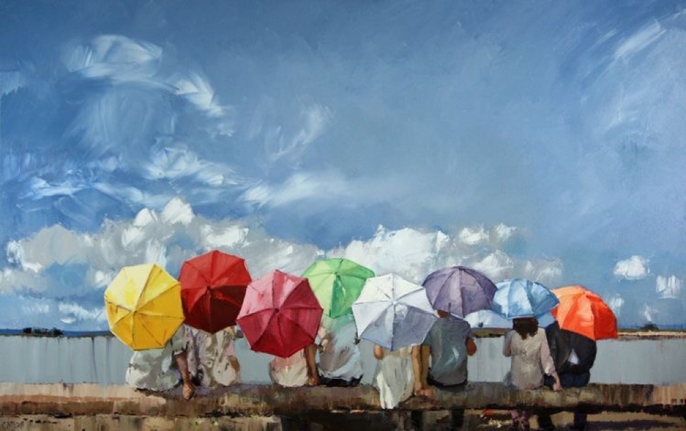 Colourful Umbrellas - Limited Edition Giclee Print