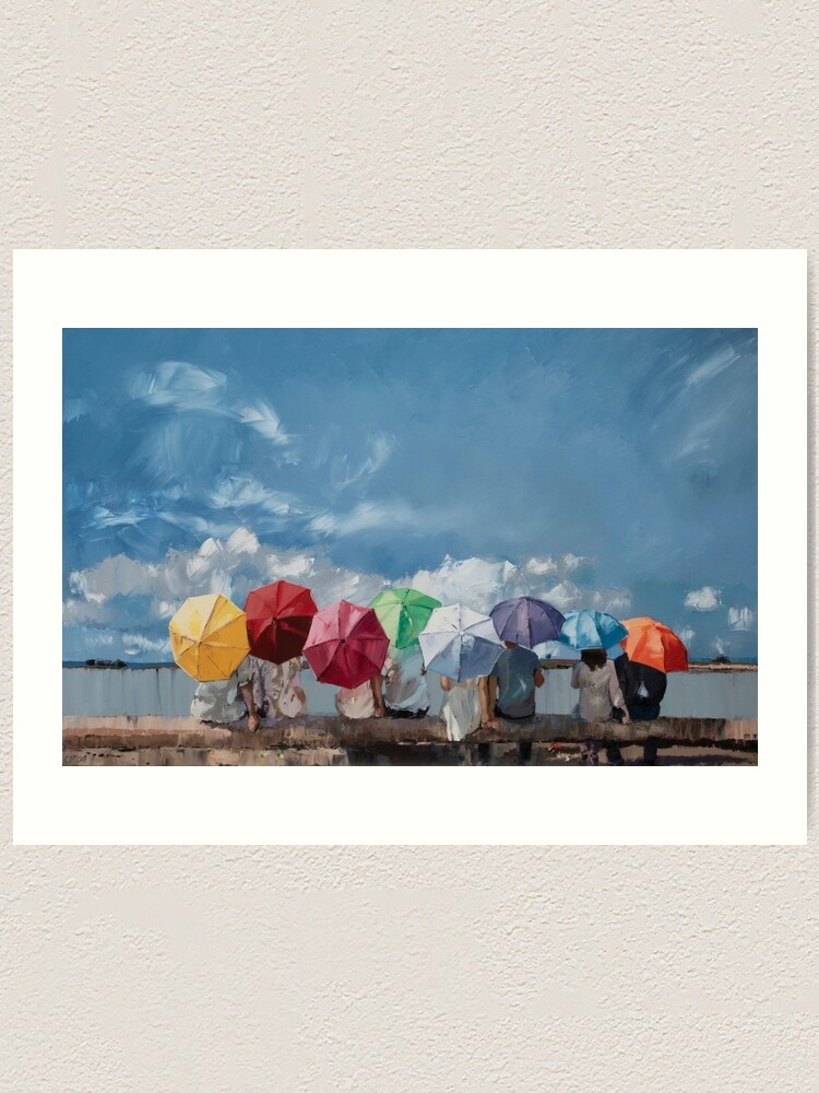 Colourful Umbrellas - Limited Edition Giclee Print