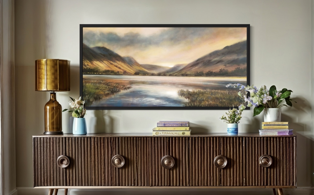 Framed Oil Painting - Our Little Dream, Buttermere