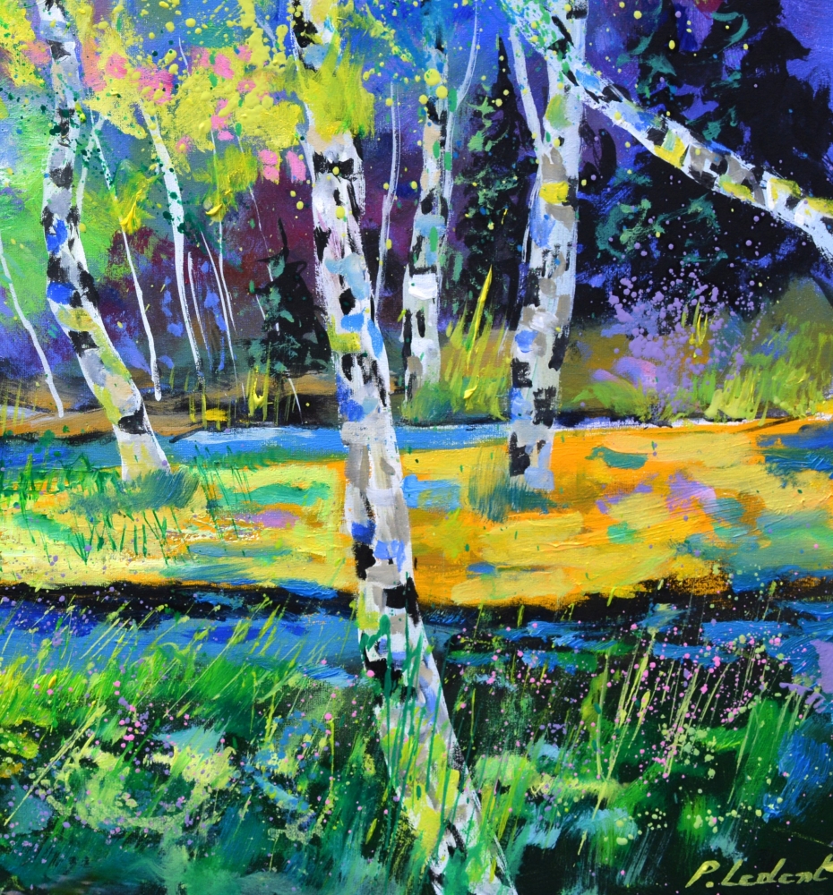 Aspen trees in spring 