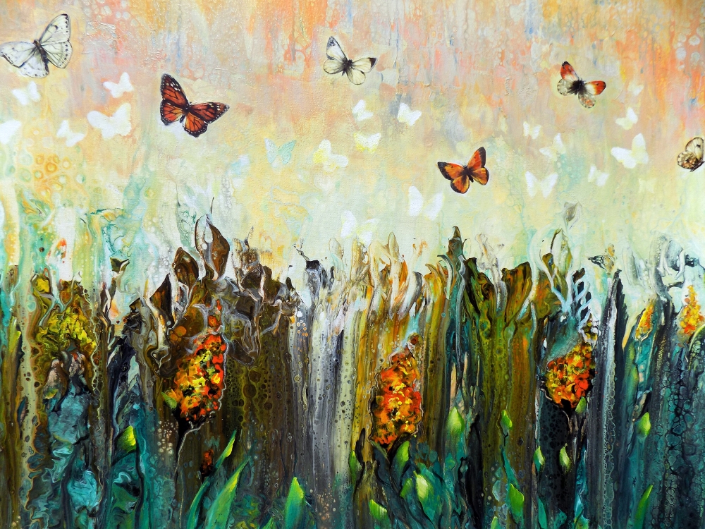 Landscape with butterflies