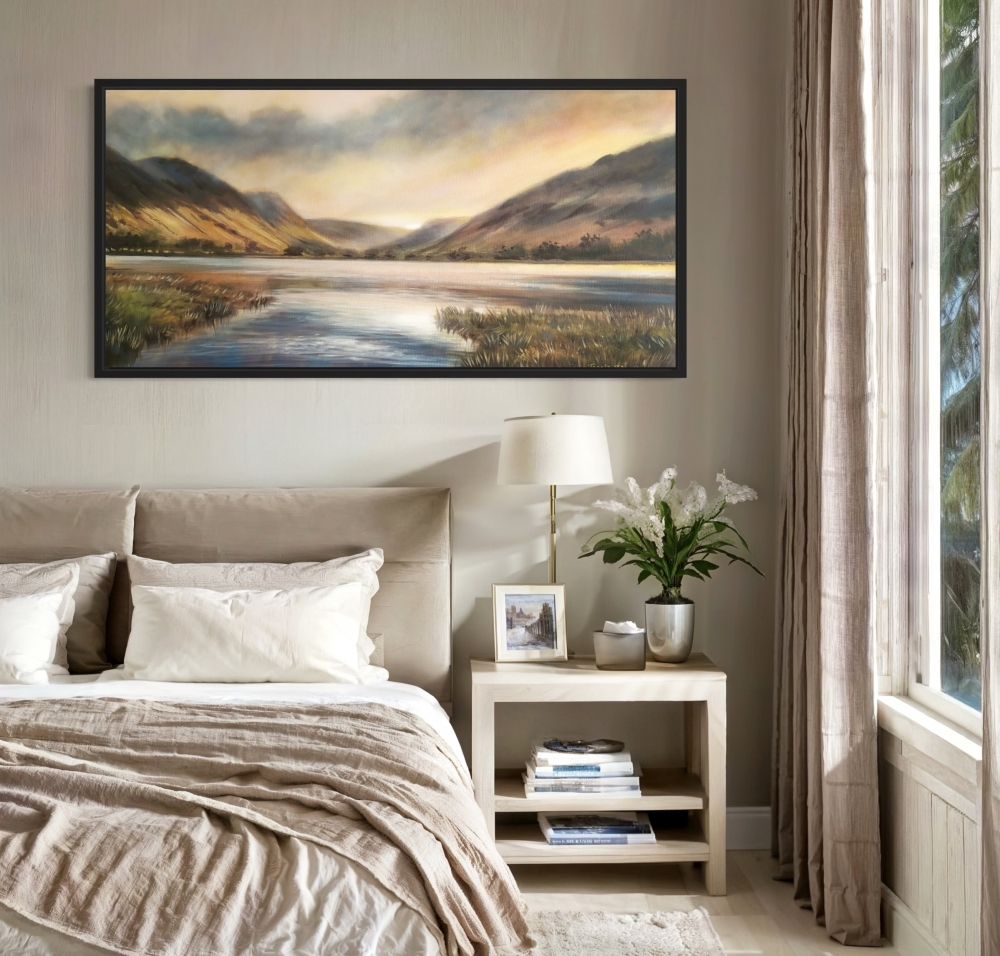 Framed Oil Painting - Our Little Dream, Buttermere