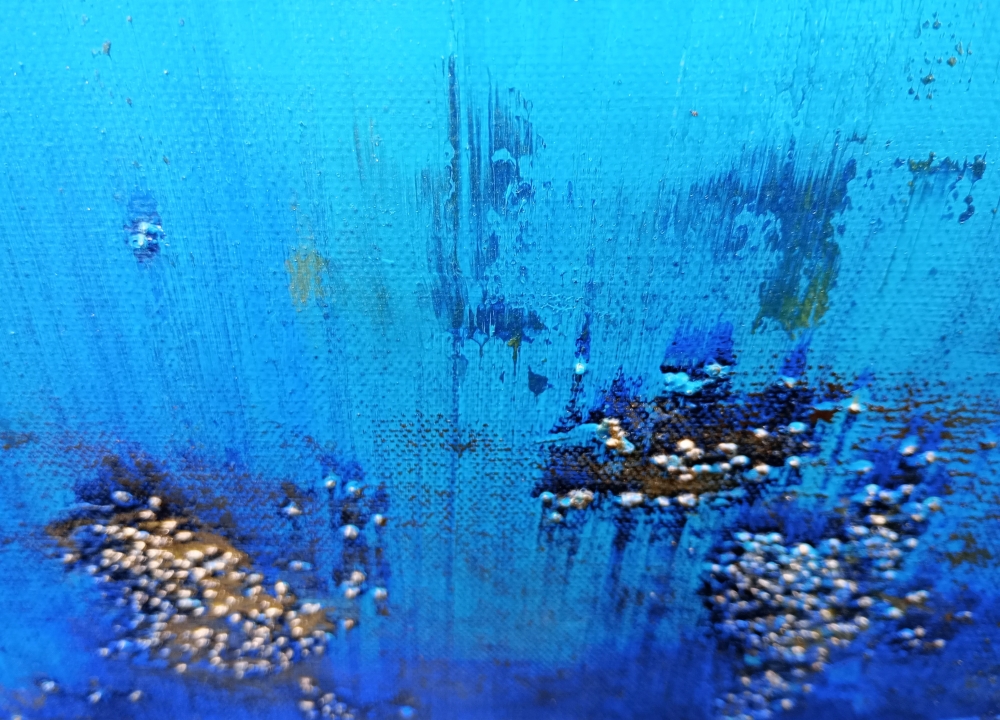 STARLIGHT OCEAN Textured Abstract Painting 80 X 80 CM