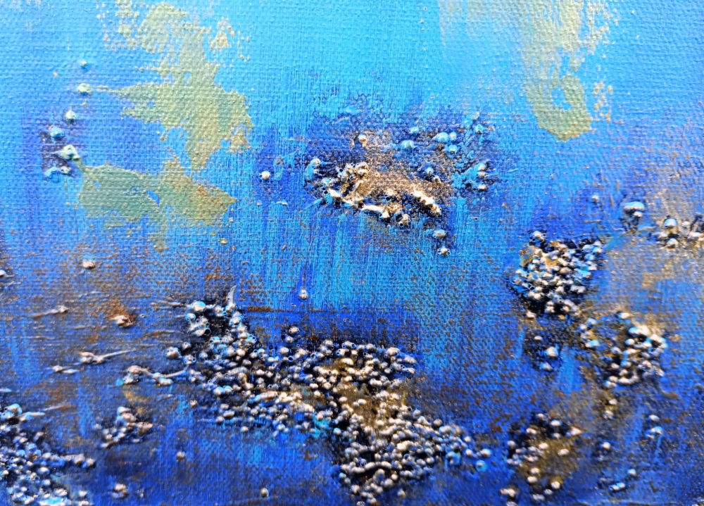 STARLIGHT OCEAN Textured Abstract Painting 80 X 80 CM