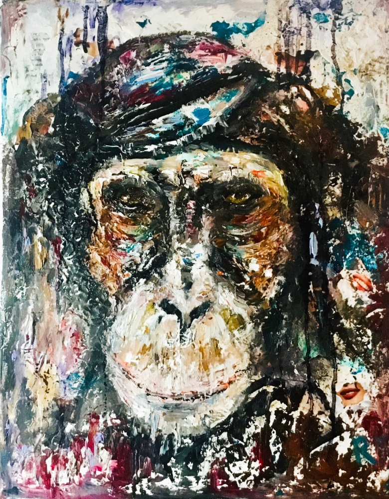 Monkey painting 