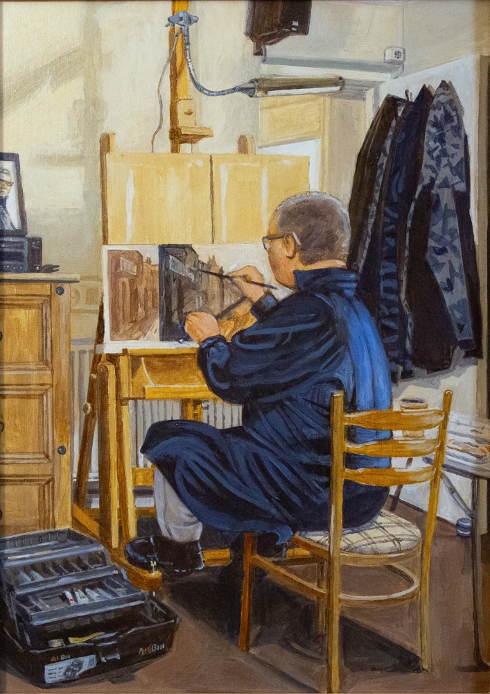 Self-portrait at home