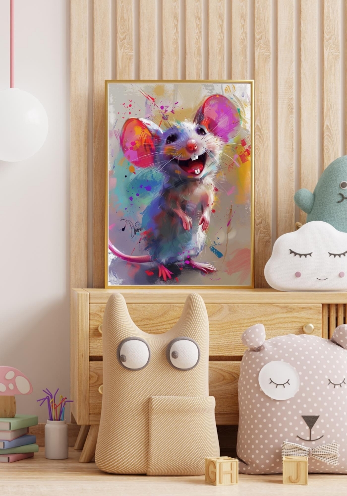 \"Colorful Whimsy Mouse\"