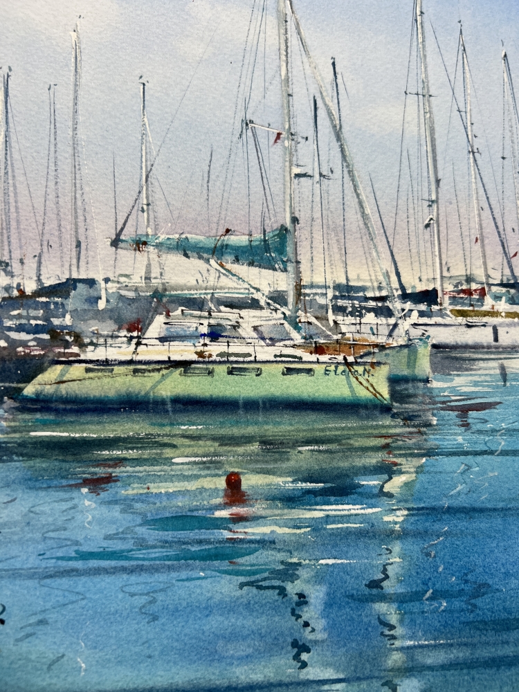 Yachts at anchor  #19