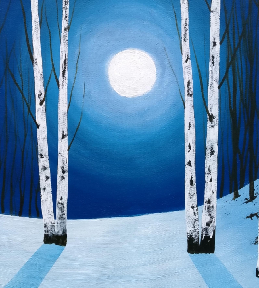 Moonlight Snow Forest