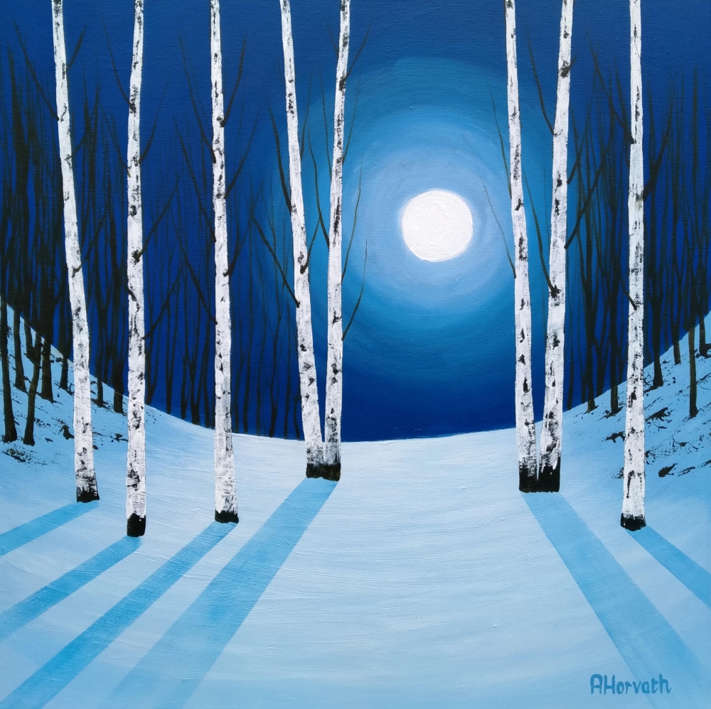 Moonlight Snow Forest