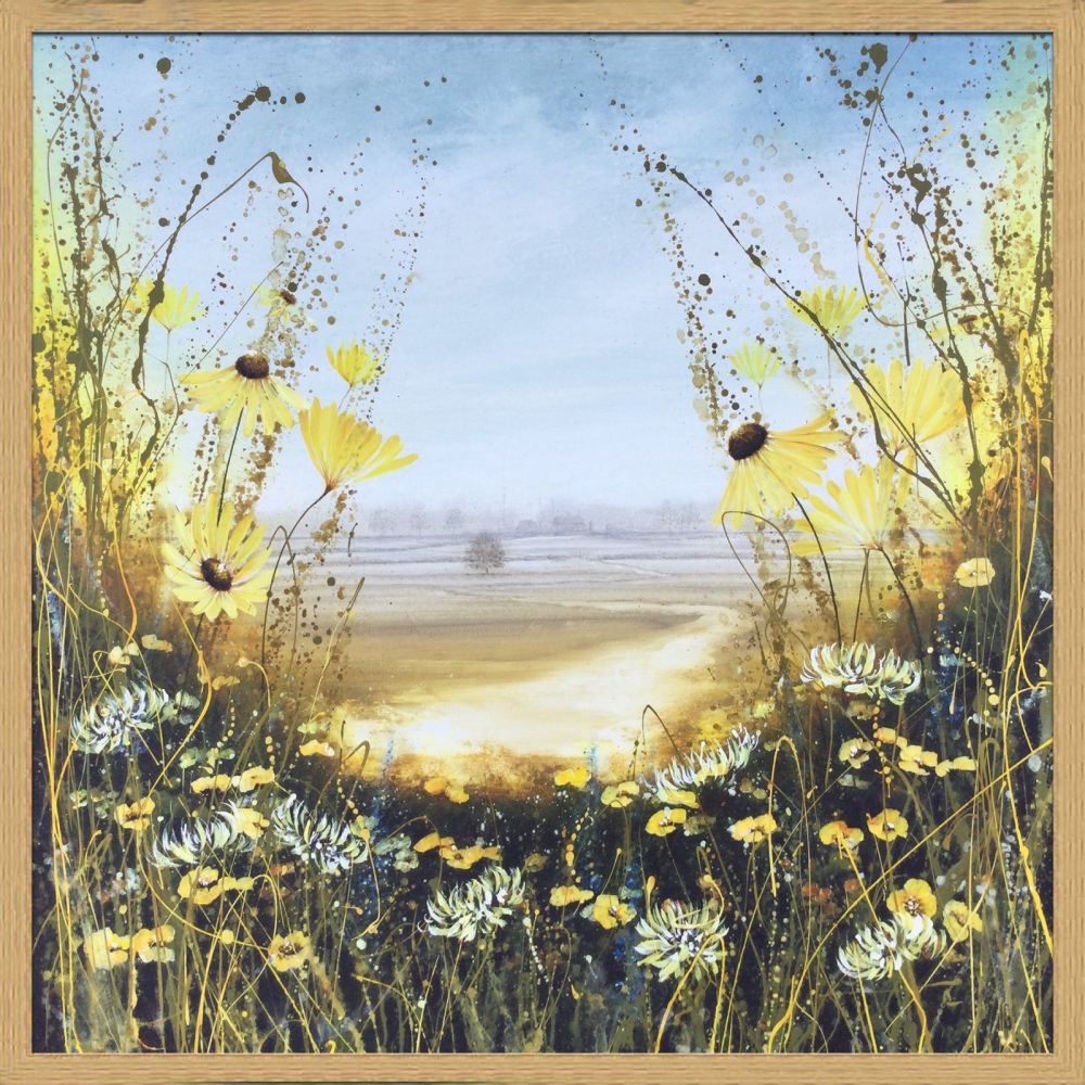 Yellow daisy love landscape