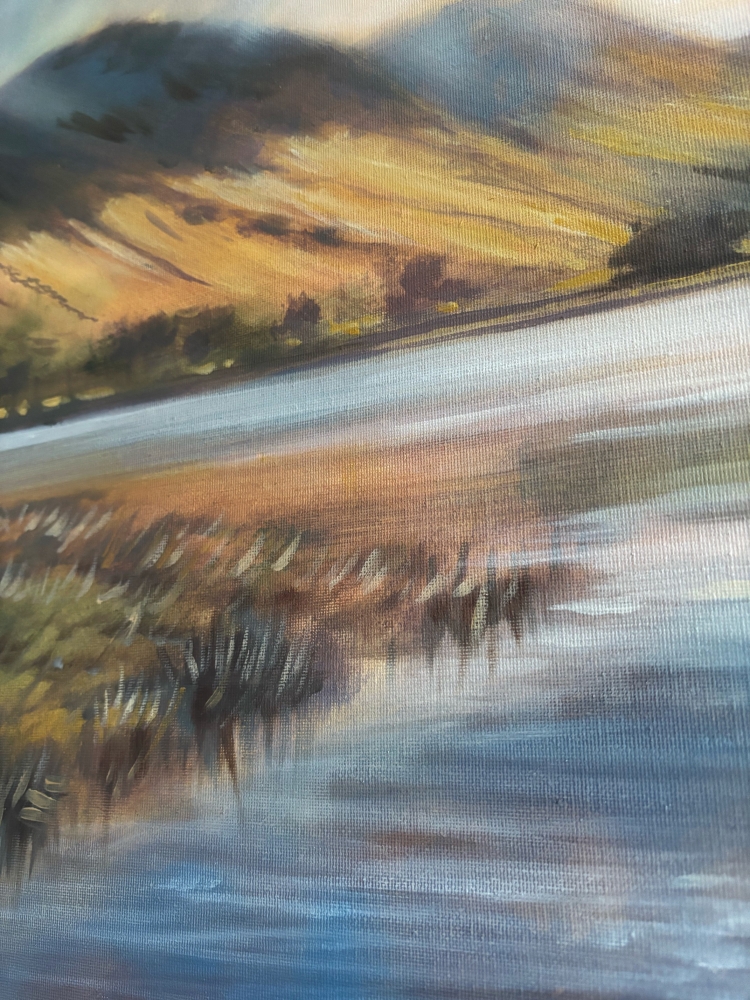 Framed Oil Painting - Our Little Dream, Buttermere