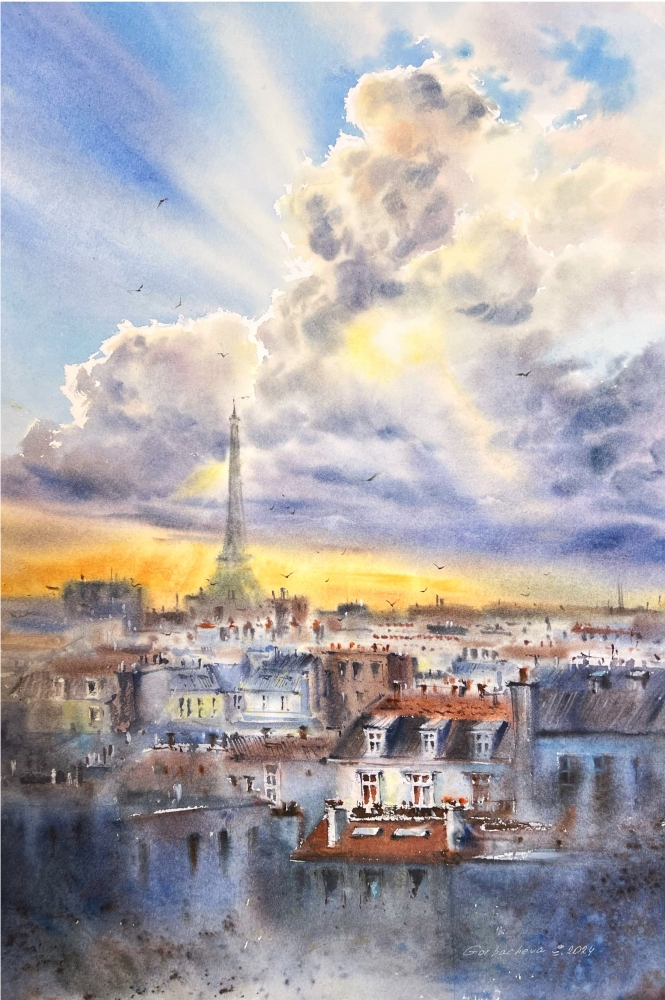 Paris at sunset