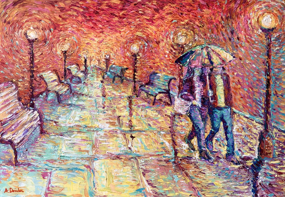 Walking in Autumn Rain