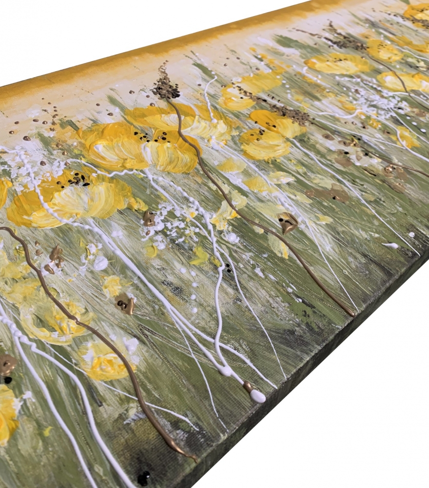 Yellow floral Light Olive landscape