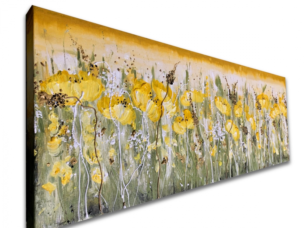 Yellow floral Light Olive landscape