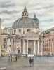 Piazza del Popolo, Santa Maria church Rome