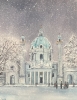  St. Charles Church in the Winter snow, Vienna.