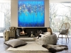 STARLIGHT OCEAN Textured Abstract Painting 80 X 80 CM