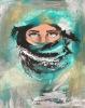 Woman in a scarf