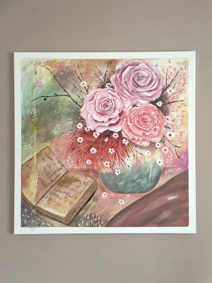 Vintage Blooms Canvas Painting