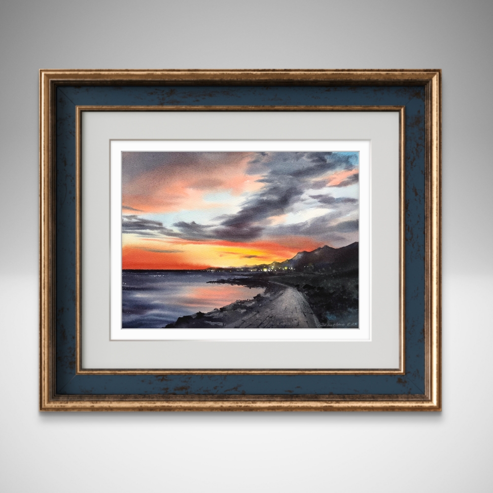 Sea coast of Cyprus Sunset