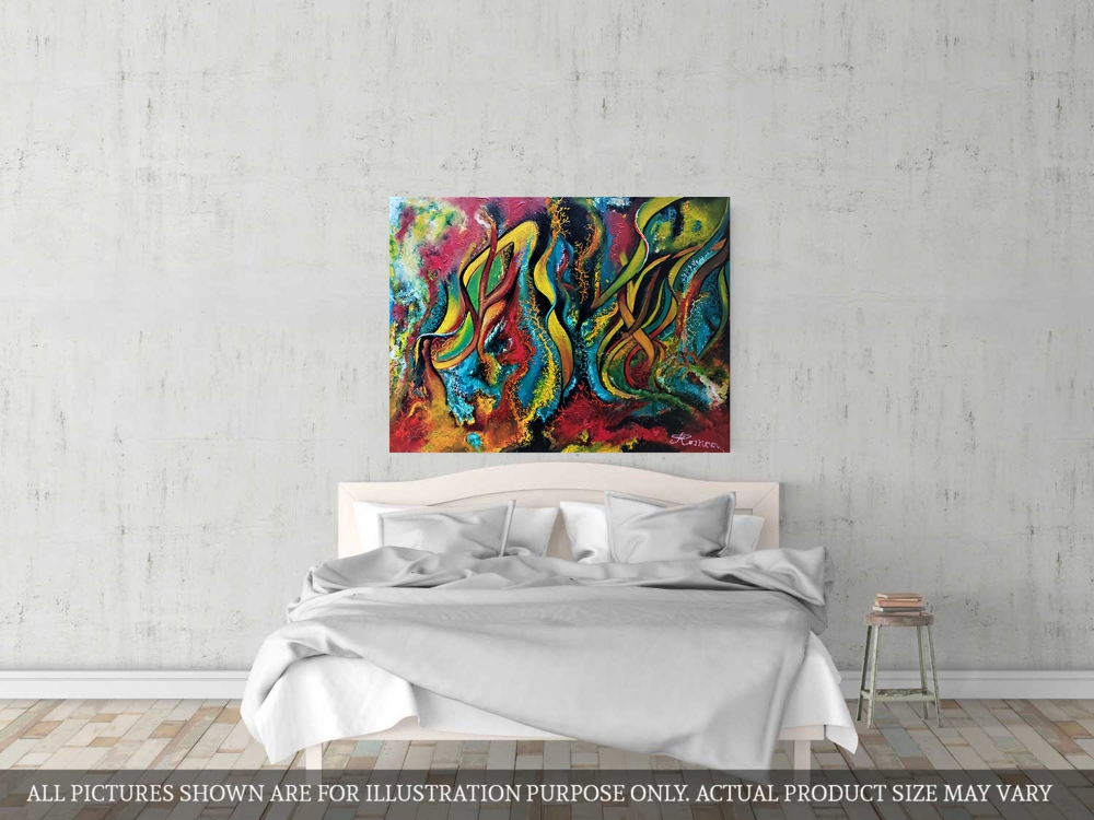 Colours, inside of human cells, acrylic on canvas, 30x40X1.5 inch, SKU 1005 