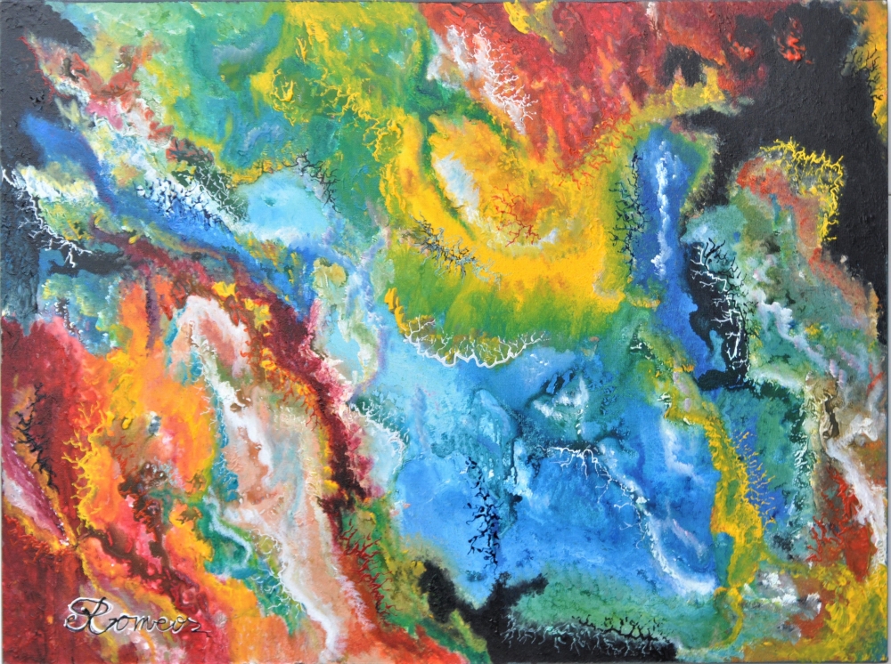 Inside of Galaxy, milk way, acrylic on canvas 20, 30Hx40Lx1.5, inch, SKU 1008 