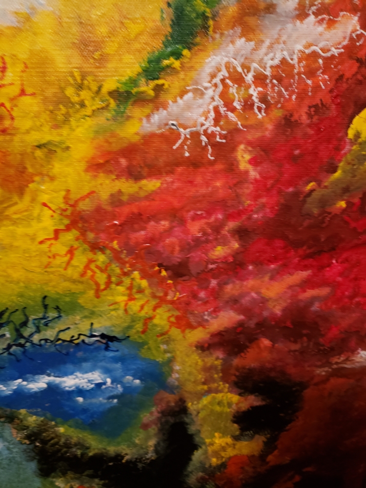 Inside of Galaxy, milk way, acrylic on canvas 20, 30Hx40Lx1.5, inch, SKU 1008 