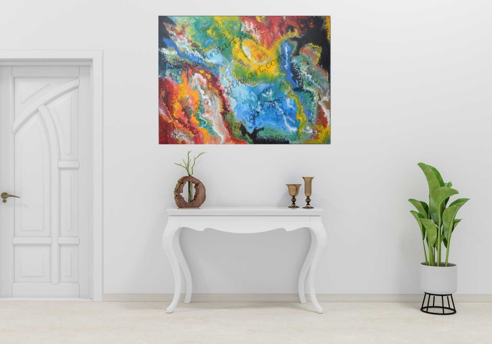 Inside of Galaxy, milk way, acrylic on canvas 20, 30Hx40Lx1.5, inch, SKU 1008 