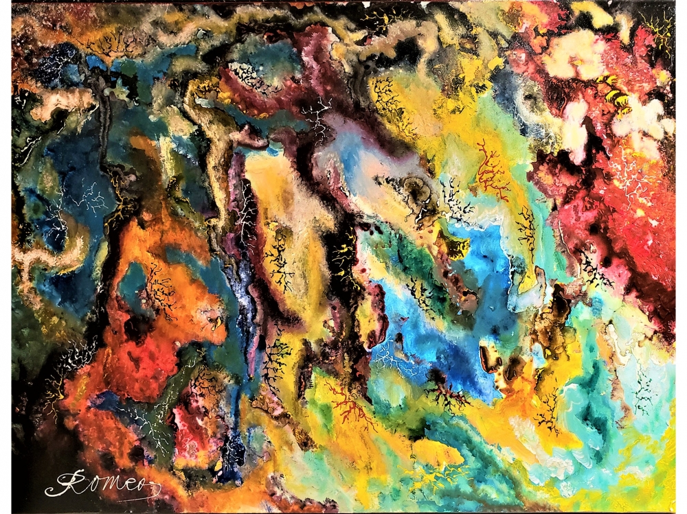 Gloria Art Mundi, Acrylic on canvas, 30x40x1.5 inch, 76x101.5x4 cm, SKU 1010 