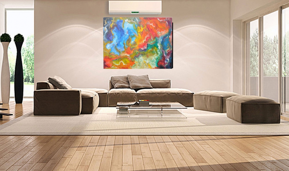 Milk Way Galaxy, acrylic on canvas, 30HX40LX1.5W, SKU 1011 