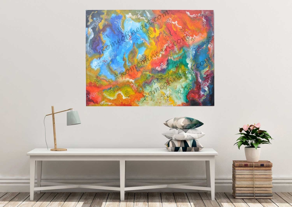 Milk Way Galaxy, acrylic on canvas, 30HX40LX1.5W, SKU 1011 