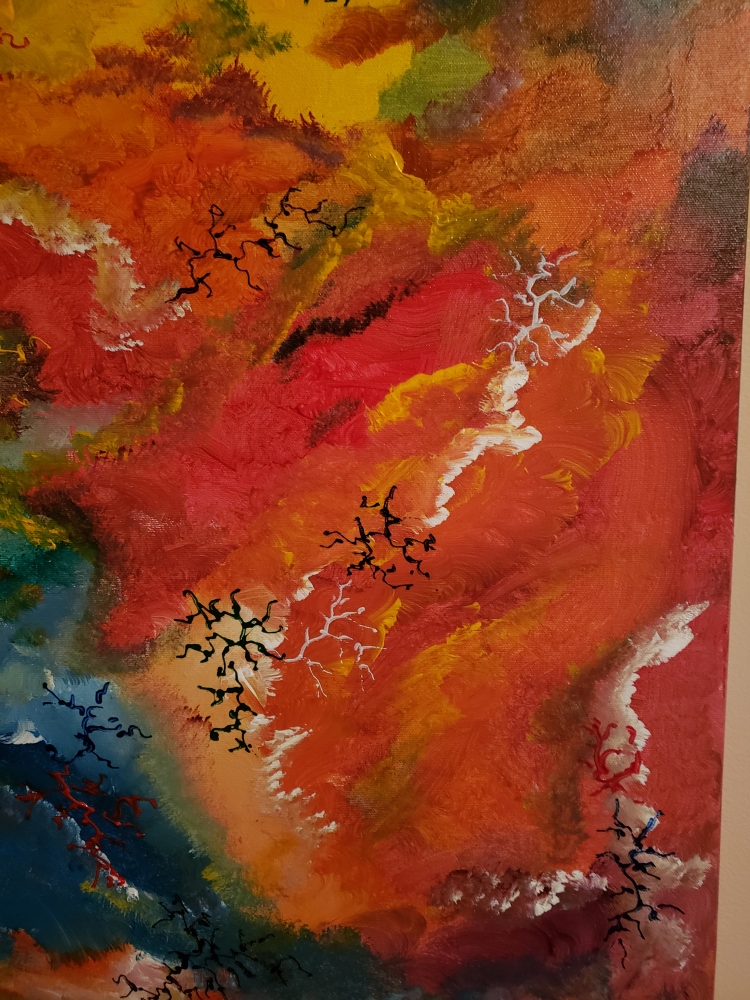 Milk Way Galaxy, acrylic on canvas, 30HX40LX1.5W, SKU 1011 