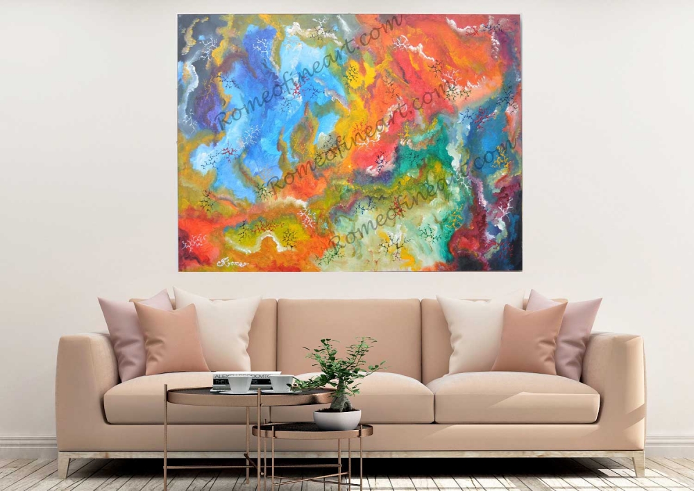 Milk Way Galaxy, acrylic on canvas, 30HX40LX1.5W, SKU 1011 