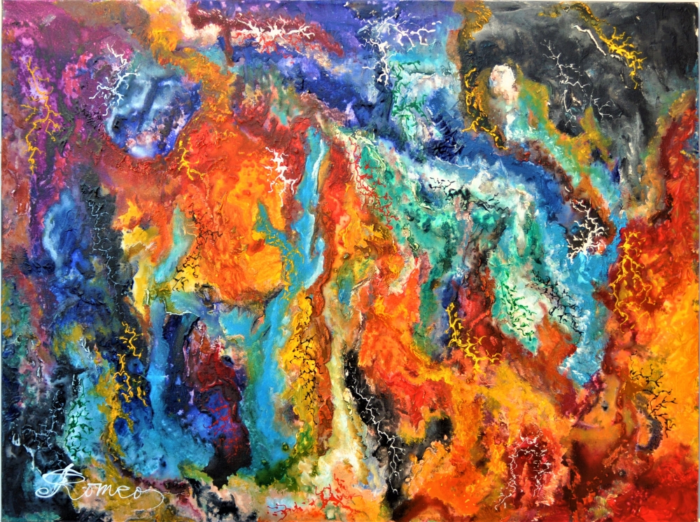 Inside of Galaxy, acrylic on canvas, 91.5x122x4 cm, SKU 1012 