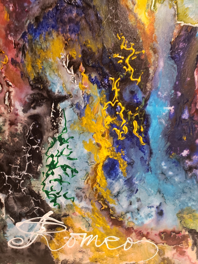 Inside of Galaxy, acrylic on canvas, 91.5x122x4 cm, SKU 1012 