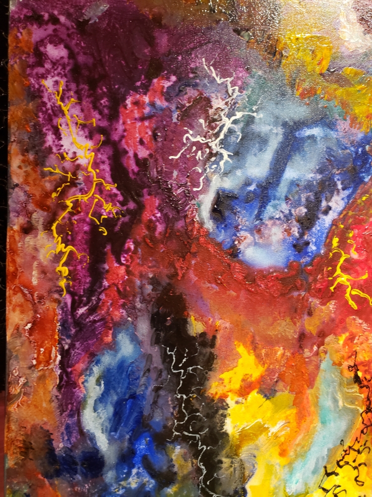 Inside of Galaxy, acrylic on canvas, 91.5x122x4 cm, SKU 1012 