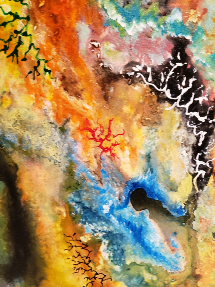 Yes, 100.000 years Galaxy, acrylic on canvas, 30X40X1.5 inch, SKU 1013 