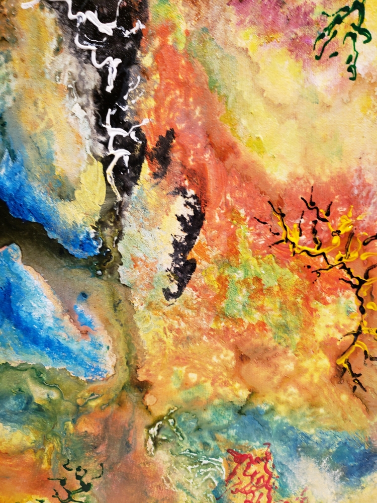 Yes, 100.000 years Galaxy, acrylic on canvas, 30X40X1.5 inch, SKU 1013 