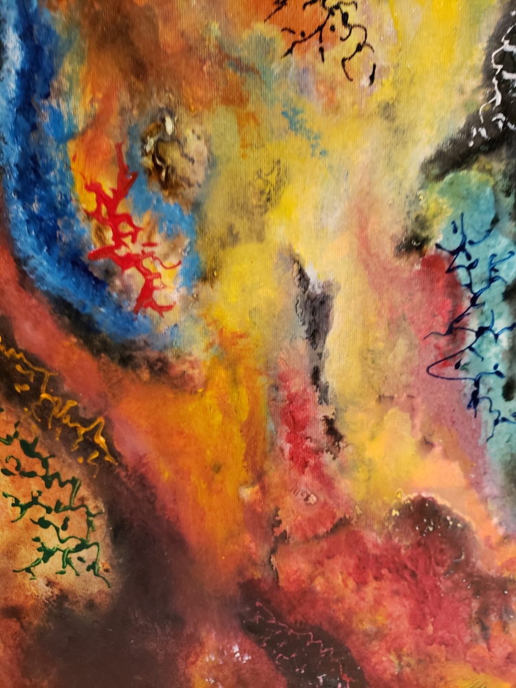 Yes, 100.000 years Galaxy, acrylic on canvas, 30X40X1.5 inch, SKU 1013 